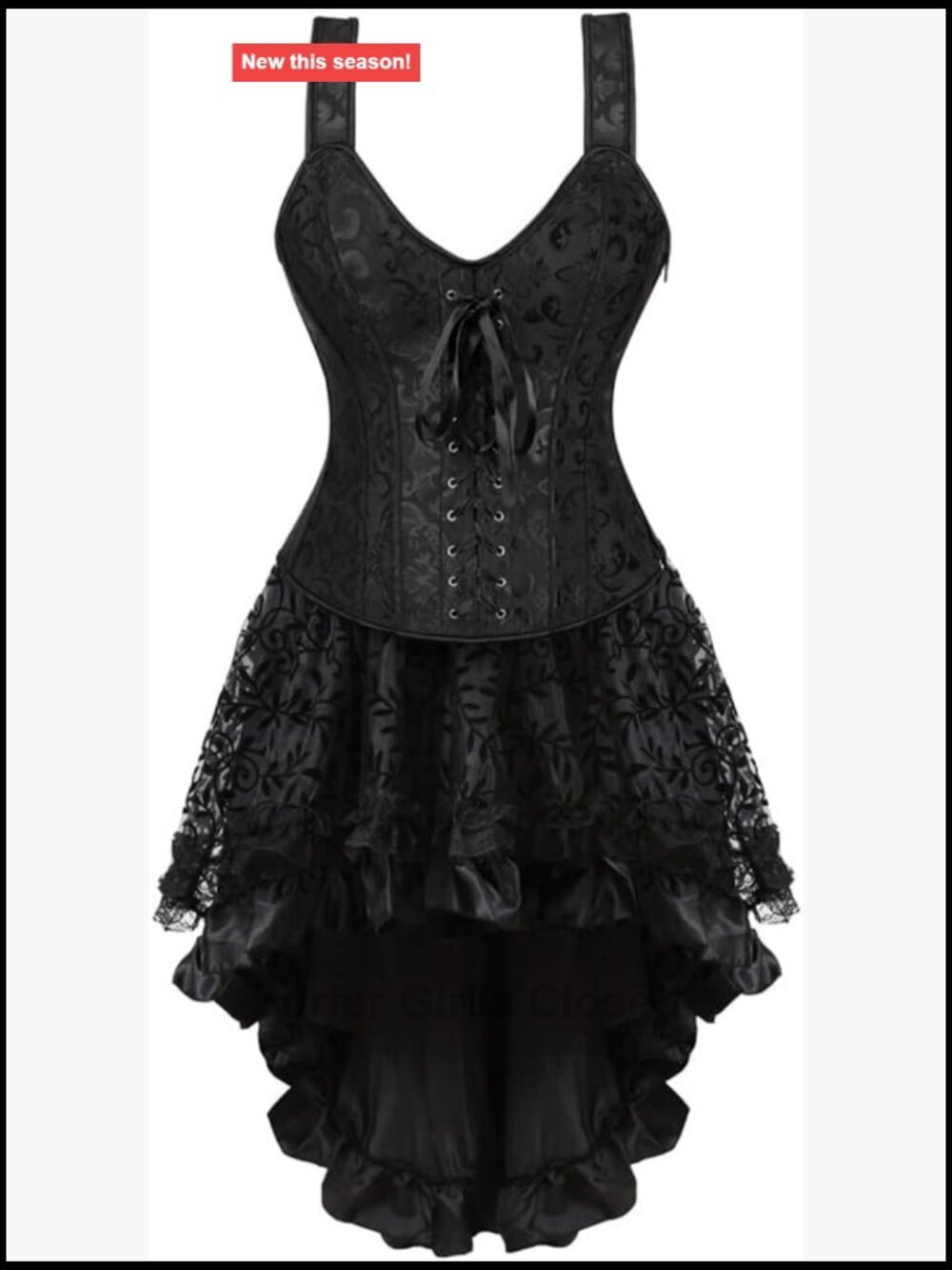 Steampunk Corset Bustier Top with Straps Women Renaissance Shapewear